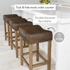 image:imageNathan James Harvey Rattan Bar Stool Bohemian Counter Height Stool with Woven Seagrass Seat Solid Wood Legs and Metal Footrest SeagrassBrushed BlackDark BrownLight Brown