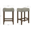 image:imageNathan James Harvey Rattan Bar Stool Bohemian Counter Height Stool with Woven Seagrass Seat Solid Wood Legs and Metal Footrest SeagrassBrushed BlackGrayDark Brown