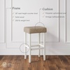 image:imageNathan James Harvey Rattan Bar Stool Bohemian Counter Height Stool with Woven Seagrass Seat Solid Wood Legs and Metal Footrest SeagrassBrushed BlackNatural FlaxWhite
