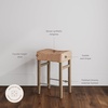 image:imageNathan James Harvey Rattan Bar Stool Bohemian Counter Height Stool with Woven Seagrass Seat Solid Wood Legs and Metal Footrest SeagrassBrushed BlackSeagrassBrushed Gray