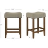 image:imageNathan James Harvey Rattan Bar Stool Bohemian Counter Height Stool with Woven Seagrass Seat Solid Wood Legs and Metal Footrest SeagrassBrushed GrayBeigeLight Brown