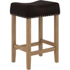 image:imageNathan James Harvey Rattan Bar Stool Bohemian Counter Height Stool with Woven Seagrass Seat Solid Wood Legs and Metal Footrest SeagrassBrushed GrayDark BrownLight Brown