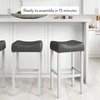 image:imageNathan James Harvey Rattan Bar Stool Bohemian Counter Height Stool with Woven Seagrass Seat Solid Wood Legs and Metal Footrest SeagrassBrushed GrayDark GrayWhite