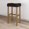 image:imageNathan James Harvey Rattan Bar Stool Bohemian Counter Height Stool with Woven Seagrass Seat Solid Wood Legs and Metal Footrest SeagrassBrushed GrayDark BrownLight Brown
