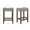 image:imageNathan James Harvey Rattan Bar Stool Bohemian Counter Height Stool with Woven Seagrass Seat Solid Wood Legs and Metal Footrest SeagrassBrushed GrayGrayDark Brown