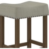 image:imageNathan James Harvey Rattan Bar Stool Bohemian Counter Height Stool with Woven Seagrass Seat Solid Wood Legs and Metal Footrest SeagrassBrushed GrayGrayDark Brown