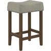 image:imageNathan James Harvey Rattan Bar Stool Bohemian Counter Height Stool with Woven Seagrass Seat Solid Wood Legs and Metal Footrest SeagrassBrushed GrayGrayDark Brown