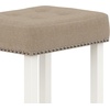 image:imageNathan James Harvey Rattan Bar Stool Bohemian Counter Height Stool with Woven Seagrass Seat Solid Wood Legs and Metal Footrest SeagrassBrushed GrayNatural FlaxWhite
