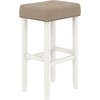 image:imageNathan James Harvey Rattan Bar Stool Bohemian Counter Height Stool with Woven Seagrass Seat Solid Wood Legs and Metal Footrest SeagrassBrushed GrayNatural FlaxWhite