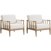image:imageNathan James Hemming Upholstered Armchair Solid Wood Accent Chair with Boucle Upholstery and Faux Rattan Arm Inlay CreamRaw OakLight BrownCream Boucle