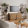 image:imageNathan James Iris Sideboard and Bookcase Set MidCentury Modern Solid Wood Entertainment Center or Wall Storage Unit with Arched Doors 2 Accent Cabinets and 2 Bookshelves Set Light Brown