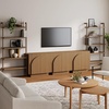 image:imageNathan James Iris Sideboard and Bookcase Set MidCentury Modern Solid Wood Entertainment Center or Wall Storage Unit with Arched Doors 3 Accent Cabinets and 2 Bookshelves Set Light Brown
