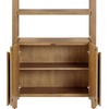 image:imageNathan James Iris Sideboard and Bookcase Set MidCentury Modern Solid Wood Storage Unit with Arched Doors 2 Cabinets and 2 Bookshelves with Cabinet Light Brown