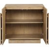 image:imageNathan James Iris Sideboard and Bookcase Set MidCentury Modern Solid Wood Storage Unit with Arched Doors 3 Cabinets and 2 Bookshelves with Cabinet Light Brown