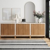 image:imageNathan James Jasper Boho Wooden Storage Cabinet with Doors Wood Sideboard or Living Room Storage Cabinet Modern Accent Cabinet Light BrownWarm Whitewarm Pine