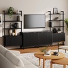 image:imageNathan James Jasper MidCentury Modern Wood TV Stand with Storage Entertainment Center for 65 TV with Fluted Door Details and Solid Wood Frame Black OakBlack OakGold