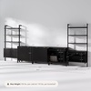image:imageNathan James Jasper MidCentury Modern Wood TV Stand with Storage Entertainment Center for 65 TV with Fluted Door Details and Solid Wood Frame Black OakBlack OakGold