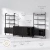 image:imageNathan James Jasper MidCentury Modern Wood TV Stand with Storage Entertainment Center for 65 TV with Fluted Door Details and Solid Wood Frame Black OakBlack OakGold