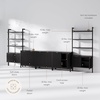 image:imageNathan James Jasper MidCentury Modern Wood TV Stand with Storage Entertainment Center for 65 TV with Fluted Door Details and Solid Wood Frame Black OakBlack OakGold