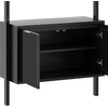 image:imageNathan James Jasper MidCentury Modern Wood TV Stand with Storage Entertainment Center for 65 TV with Fluted Door Details and Solid Wood Frame Black OakBlack OakGold