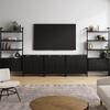 image:imageNathan James Jasper MidCentury Modern Wood TV Stand with Storage Entertainment Center for 65 TV with Fluted Door Details and Solid Wood Frame Black OakBlack OakGold