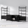 image:imageNathan James Jasper MidCentury Modern Wood TV Stand with Storage Entertainment Center for 65 TV with Fluted Door Details and Solid Wood Frame Black OakBlack OakGold