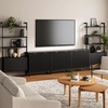 image:imageNathan James Jasper MidCentury Modern Wood TV Stand with Storage Entertainment Center for 65 TV with Fluted Door Details and Solid Wood Frame Black OakBlack OakGold
