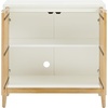 image:imageNathan James Jasper Sideboard and Bookcase Set MidCentury Modern Solid Wood Entertainment Center or Wall Storage Unit with Fluted Doors 2 Accent Cabinets and 2 Bookshelves Set Warm PineWhite