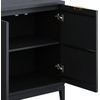 image:imageNathan James Jasper Wood Modern Sideboard Accent Storage Cabinet with Fluted Doors for Kitchen or Living Room Warm PineBlack Oak