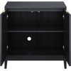 image:imageNathan James Jasper Wood Modern Sideboard Accent Storage Cabinet with Fluted Doors for Kitchen or Living Room Warm PineBlack Oak