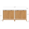 image:imageNathan James Jasper Wood Modern Sideboard Accent Storage Cabinet with Fluted Doors for Kitchen or Living Room Warm PineWarm Whitewarm Pine
