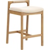 image:imageNathan James Jules 24 Upholstered Counter Stool with Low Profile Wood Back Light Brown