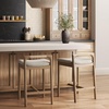 image:imageNathan James Jules 24 Upholstered Counter Stool with Low Profile Wood Back Light Brown