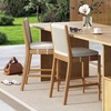 image:imageNathan James Kayden Bohemian Upholstered Bar Stool Patio Chairs Outdoor Bar Stool with Back Solid Wood Legs and Plush Cushions Set of 2Light BrownBeige
