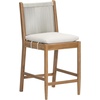 image:imageNathan James Kayden Solid Wood Bar Stool Set of 2 with Woven Rope Backrest Upholstered Bar Stool with Back Counter Height Stools for Bar or Patio