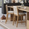 image:imageNathan James Kayden Solid Wood Bar Stool Set of 2 with Woven Rope Backrest Upholstered Bar Stool with Back Counter Height Stools for Bar or Patio