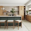 image:imageNathan James Kirsten Scandinavian Backless Wooden Bar Stool Boucle Bar Stool with Tapered Solid Wood Legs BoucleLight Brown Set of 4BoucleLight Brown