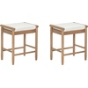 image:imageNathan James Kirsten Scandinavian Backless Wooden Bar Stool Boucle Bar Stool with Tapered Solid Wood Legs BoucleLight Brown Set of 4BoucleLight Brown
