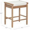 image:imageNathan James Kirsten Scandinavian Backless Wooden Bar Stool Boucle Bar Stool with Tapered Solid Wood Legs BoucleLight Brown Set of 4BoucleLight Brown