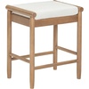 image:imageNathan James Kirsten Scandinavian Backless Wooden Bar Stool Boucle Bar Stool with Tapered Solid Wood Legs BoucleLight Brown Set of 4BoucleLight Brown