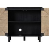 image:imageNathan James Kova Boho Rattan and Wood TV Wall Shelving Unit Accent Storage Cabinet in Black Wood and Rattan with Metal Frame and Cane Doors Black OakCaneBlack
