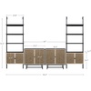 image:imageNathan James Kova Boho Rattan and Wood TV Wall Shelving Unit Accent Storage Cabinet in Black Wood and Rattan with Metal Frame and Cane Doors Black OakCaneBlack OakRattan
