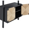 image:imageNathan James Kova Boho Rattan and Wood TV Wall Shelving Unit Accent Storage Cabinet in Black Wood and Rattan with Metal Frame and Cane Doors Black OakCaneBlack