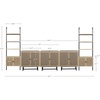 image:imageNathan James Kova Boho Rattan and Wood TV Wall Shelving Unit Accent Storage Cabinet in Black Wood and Rattan with Metal Frame and Cane Doors Black OakCaneLight OakRattan