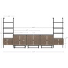 image:imageNathan James Kova Boho Rattan and Wood TV Wall Shelving Unit Accent Storage Cabinet in Black Wood and Rattan with Metal Frame and Cane Doors Black OakCaneBlack OakRattan