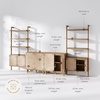 image:imageNathan James Kova Boho Rattan and Wood TV Wall Shelving Unit Accent Storage Cabinet in Black Wood and Rattan with Metal Frame and Cane Doors Black OakCaneLight Brown