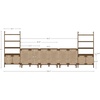 image:imageNathan James Kova Boho Rattan and Wood TV Wall Shelving Unit Accent Storage Cabinet in Black Wood and Rattan with Metal Frame and Cane Doors Black OakCaneDark Brown