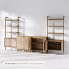 image:imageNathan James Kova Boho Rattan and Wood TV Wall Shelving Unit Accent Storage Cabinet in Black Wood and Rattan with Metal Frame and Cane Doors Black OakCaneLight Brown
