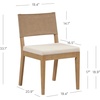 image:imageNathan James Linus Modern Upholstered Dining Chair with Solid Rubberwood Legs in a WireBrushed Light Brown Finish Natural FlaxBrownBrushed Light Brown