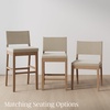 image:imageNathan James Linus Modern Upholstered Dining Chair with Solid Rubberwood Legs in a WireBrushed Light Brown Finish Natural FlaxBrownBrushed Light Brownflax
